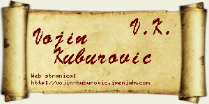 Vojin Kuburović vizit kartica